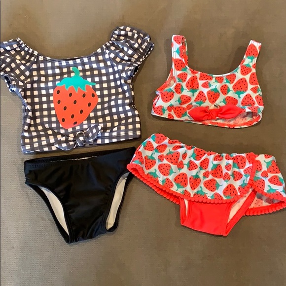 strawberry swimsuit baby